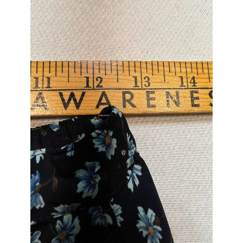 Sostanza Women's Coastal Midi Skirt Size Small Navy White Floral - Picture 6 of 9